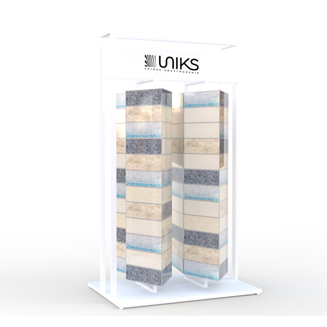 Rotating tile rack
