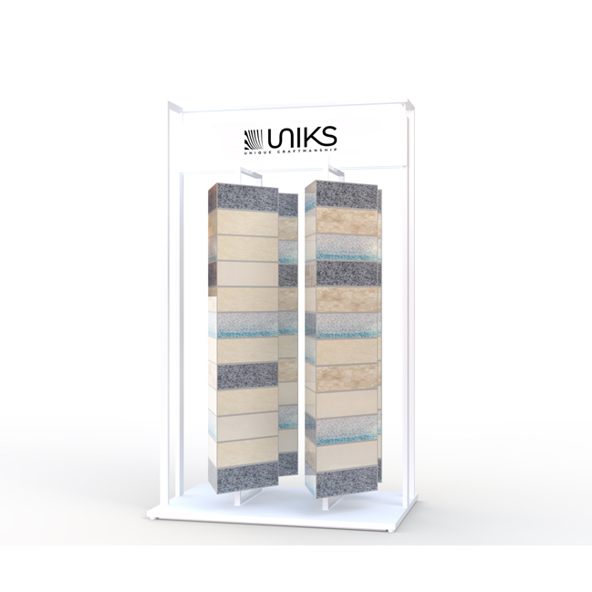 Rotating tile rack