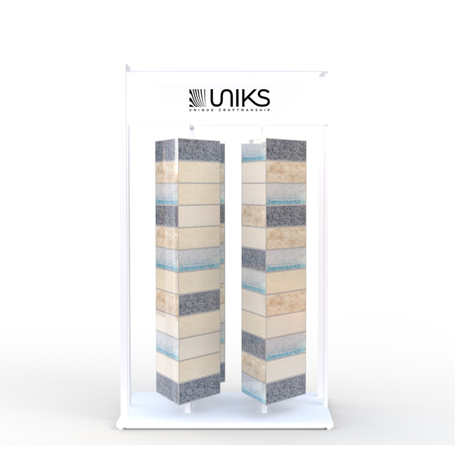 Rotating tile rack