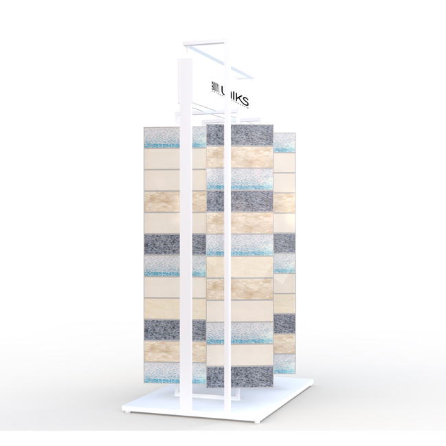 Rotating tile rack